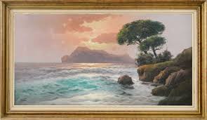 I tried to show what is going on below the earth, usually unseen, as the spring wood element brings the earth to life and growth. Carlo Casati Moonlight Over Capri Mutualart