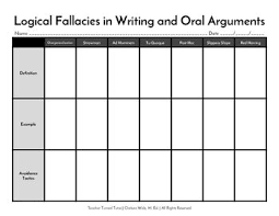 Logical Fallacies In Writing And Oral Arguments Landscape Format Special Education Education Excel Tutorials