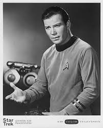 William Shatner promoting the Star Trek 1st season in an official publicity  photograph.