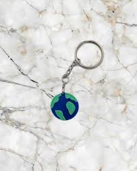 Duo-tone Earth Keychain, 3D Printed Globe Key Ring, Free Shipping, Earth  Lover Gift, Bag Charm, Cute Gift