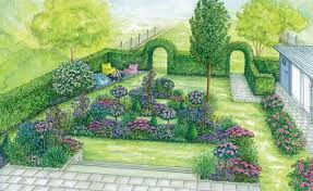 Sommerterrasse Mit Blumigem Ausblick Garten Garteneingang Und Gartengestaltung
