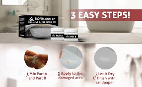Now you can fix holes and chips in wall and floor tiles perfectly. Tub Repair Kit White For Acrylic Porcelain Enamel Fiberglass Tub Repair Kit For Sink Shower Countertop Bathtub Refinishing Kit For Cracked Bathtub Scratches Shower Bases Pans Amazon Com