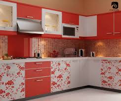 The Key To Pairing Prints Is Using A Matching Background Color Choose A Pattern That Shares Modular Kitchen Cabinets Kitchen Modular L Shaped Modular Kitchen