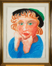 Bonhams Skinner : David Hockney (British, born 1937); Celia with Green Hat;