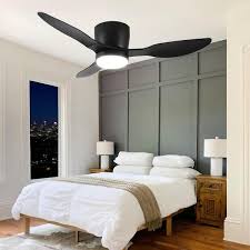42 Inch Ceiling Fan with Light Black