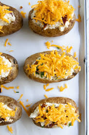 Easy Twice Baked Potatoes Recipe Recipe Twice Baked Potatoes Best Twice Baked Potatoes Baked Potato