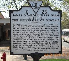 James Monroe S First Farm Site Of The University University Of Virginia James Monroe University