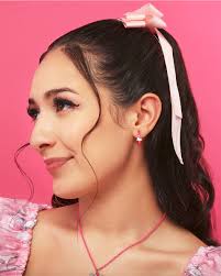 Sanrio Hello Kitty Brass Flash Yellow Gold Plated Enamel Post Hoop Earrings 