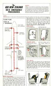 Air New Zealand Dc 8 Safety Card Air New Zealand New Zealand Air