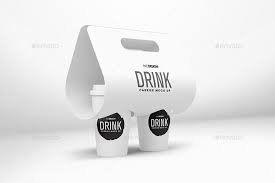 Coffee Or Drink Take Out Carrier Vol 1 Packaging Mock Up Drinks Drink Carrier Mocking