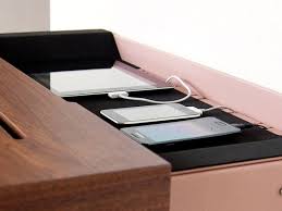 Phone charging shelf for use anywhere. This Elegant Shelf Hides Your Mess Of Charging Cables Wired
