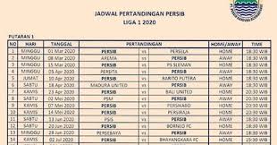 Sabtu hari ini jalani 2 uji coba sekaligus. Jadwal Pertandingan Persib Di Liga 1 Indonesia 2020 Putaran 1 Dan 2