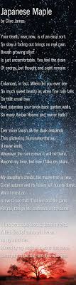 Japanese Maple A Poem By Clive James Funeral Quotes Clive James Japanese Maple