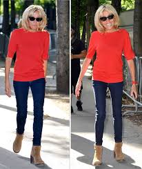 At who what wear, we love it when a woman in the spotlight clearly adores fashion. Brigitte Macron Brigitte Dressed Down In Jeans And Boots For Couture Fashion Show Express Co Uk