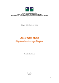 a cidade para o cidadao o legado urbano dos jogos olimpicos manualzz