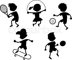 210 free images of sport cartoon. Cartoon Sport Icons Playing Kids Stock Vector Colourbox