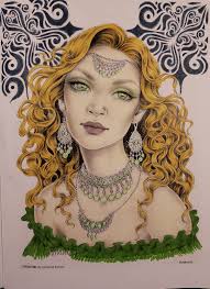 Kerby Rosanes, mythomorphia, pencils, eyeshadow background and white signo.  A bit creepier than my usual ones!!