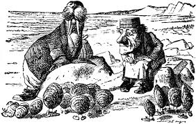 The walrus and the carpenter were traveling through the beach when the carpenter discovered a family of oysters. Walrus Carpenter Oysters Pictures Alice In Wonderland Net