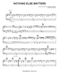 Life is ours, we live it our way. Nothing Else Matters Sheet Music Metallica Sheetmusic Free Com