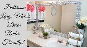 Some of the best bathroom vanity mirror ideas are simplistic and refreshing. Diy Renter Friendly Large Bathroom Mirror Design Youtube Bathroom Mirrors Diy Mirror Decor Bathroom Mirror Design