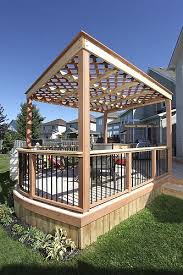 A pergola won't provide shelter from the wind, rain or sun—but that's sort of the point. Mathew Charbot Deckorators Best Deck Contest Pergola Backyard Outdoor Living Design