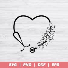 Floral Stethoscope Svg Flower Heart Stethoscope Svg Nurse Svg Heart Svg Stethoscope Svg Nursing In 2020 Svg Flower Graphic Design Cricut