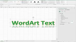 How To Create Wordart In Microsoft Excel 2017 Youtube