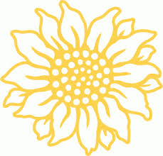 Black And White Simple Outline Outline Stencil Sunflower Clipart Silhouette Design Store Sunflower Filigree Sunflower Stencil Stencils Stencil Patterns
