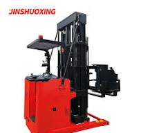 Çok Dar Koridor Yüksek İkmal 3-Ways Üç Yönlü Duran Sürüş Tipi Elektrikli  Yükseklik Erişim Forklift