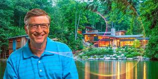 Situated around the house are $80,000 worth of computer screens. What Inspires Bill Gates