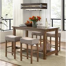 Hendina 5 Piece Solid Wood Table Set In 2020 Counter Height Dining Table Counter Height Pub Table Pub Table Sets