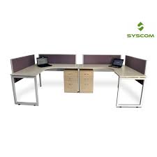 Walker edison modern corner l shaped glass computer writing gaming gamer command center workstation desk home office, 2 pack, silver. U Shaped Workstation 5 Syscom Seatings