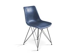 Adila Schalenstuhl Material Kunstleder Metall Blau In 2020 Kunstleder Stuhle Schale