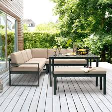 Kettler Ocean Dining Ecke Aluminium Anthrazit Taupe Garten Freizeit Leben Unter Freiem Himmel Outdoor Dekorationen Esstischgruppe