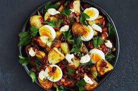 Creamy Potato Salad With Maple Syrup Candied Bacon In 2020 Creamy Potato Salad Candied Bacon Creamy Potato