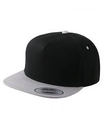Flexfit Yupoong Classic 5 Panel Snapback 2 Tone Black Silver C511lmn5n5x Hats For Men Black Silver Flexfit