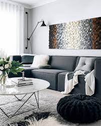 Scandinavian Wood Wall Art Homey Modern Wood Wall Sculpture Abstract Wood Painting In Gray White Brown Natural 3d Wall Art In 2021 Monochrome Living Room Monochrome Living Living Room Scandinavian