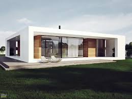 Concrete Rustic Country House With Wooden Deck And Green Courtyard Decoration Rustic Country Houses Ge Facade House Flat Roof House Contemporary House Design