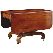 This table is a lesson in versatility. Antique American Empire Drop Leaf Dining Table In Mahogany C 1835 Bonnin Ashley Antiques Miami Fl