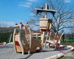 Aire de jeu enfant bois. Structure De Jeu Pour Aire De Jeux Spielart Le Bateau Gundelfingen L18 Pro Urba En Bois