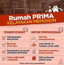 Dengan adanya program rumah rakyat 1 malaysia (pr1ma), saya ingin memiliki rumah teres untuk keselesaan keluarga saya.adakah saya layak? Jawatan Kosong Borang Pendaftaran Permohonan Rumah Prima Bantuan Kerajaan Online