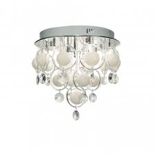 Dimming capabilities make it an ideal bedroom light fixture for low ceiling. Cloud Chrome Crystal Ceiling Light For Low Ceilings