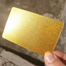 A straightforward however extremely powerful card outline, this one shows off the exquisite typography of the logo to brilliant impact with the utilization of gold foil. Plastic Metallic Gitter Frosted Pvc Golden Business Card Design