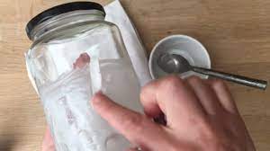 (if the glass is looking cloudy, use equal parts white vinegar and water to get it sparkling again.) alternatively, dab vegetable oil onto the residue and leave it to soak. How To Remove A Label From A Jar Simple And Easy Tutorial Craft Basics Life Hacks Youtube