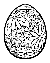 Easter egg coloring pages | 360coloringpages #603349. Easter Egg With Flowers Easter Adult Coloring Pages