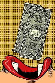 Woman Eats Money Pop Art Style Female Mouth Pop Art Painting Pop Art Comic Art
