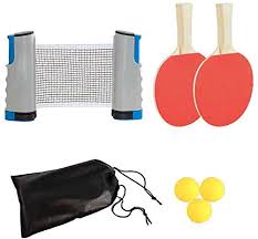 Mini table tennis table designed for small spaces. Table Tennis Set Ping Pong Set With Retractable Table Tennis Nets 2 Bats 3 Balls And