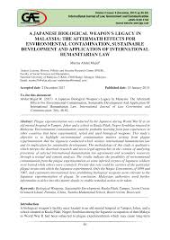 A subreddit for malaysia and all things malaysian. Pdf A Japanese Biological Weapon S Legacy In Malaysia The Aftermath Effects For Environmental Contamination Sustainable Development And Application Of International Humanitarian Law