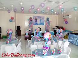 • 1 frozen pennant banner (9ft) • 4 hanging swirl decorations (36) • 2 centerpieces (6) • combine with more frozen party supplies. Walt Disney Frozen Theme Balloon Decoration Party Supplies At Lemco Building Lapulapu Cebu Balloons And Party Supplies