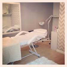 I Would Definitely Want A Table Chair Like This Love The Light Colors But Maybe A Darker Floor Esthetician Room Esthetics Room Beauty Room